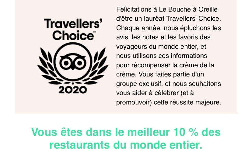 Traveller’s choice 2020